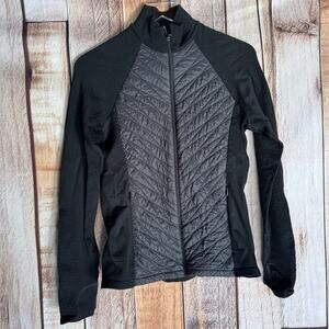 Athleta Jacket Hybrid Insulated Performance Quilted Athleisure Black Size Small